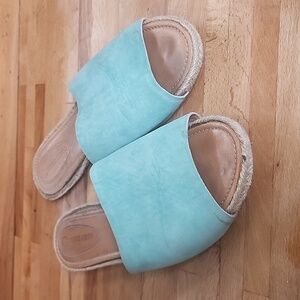 Corso Como green flats slides size 10